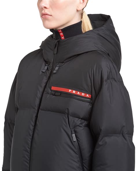 prada nylon puffer jacket|prada nylon cropped puffer jacket.